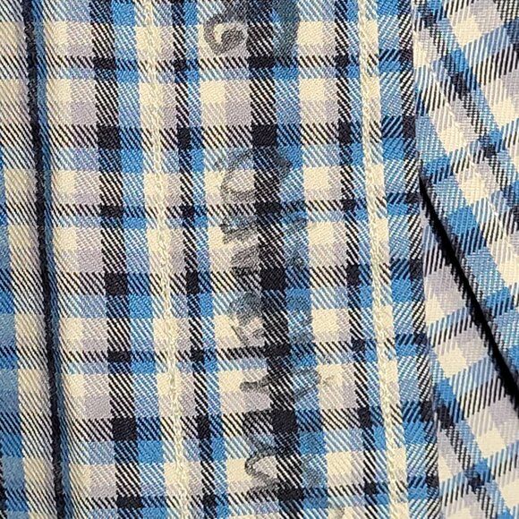 Ralph Lauren Mens Black Blue Checkered Long Sleeve Button Up Shirt Size Large - Picture 5 of 13